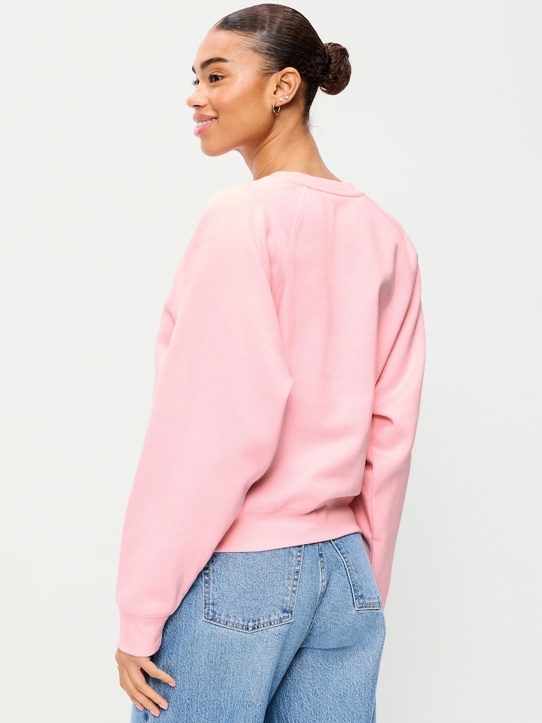 Oversized Raglan Graphic Sweatshirt