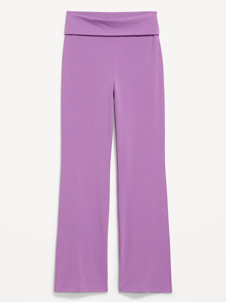 High-Waisted PowerChill Fold-Over Bootcut Leggings