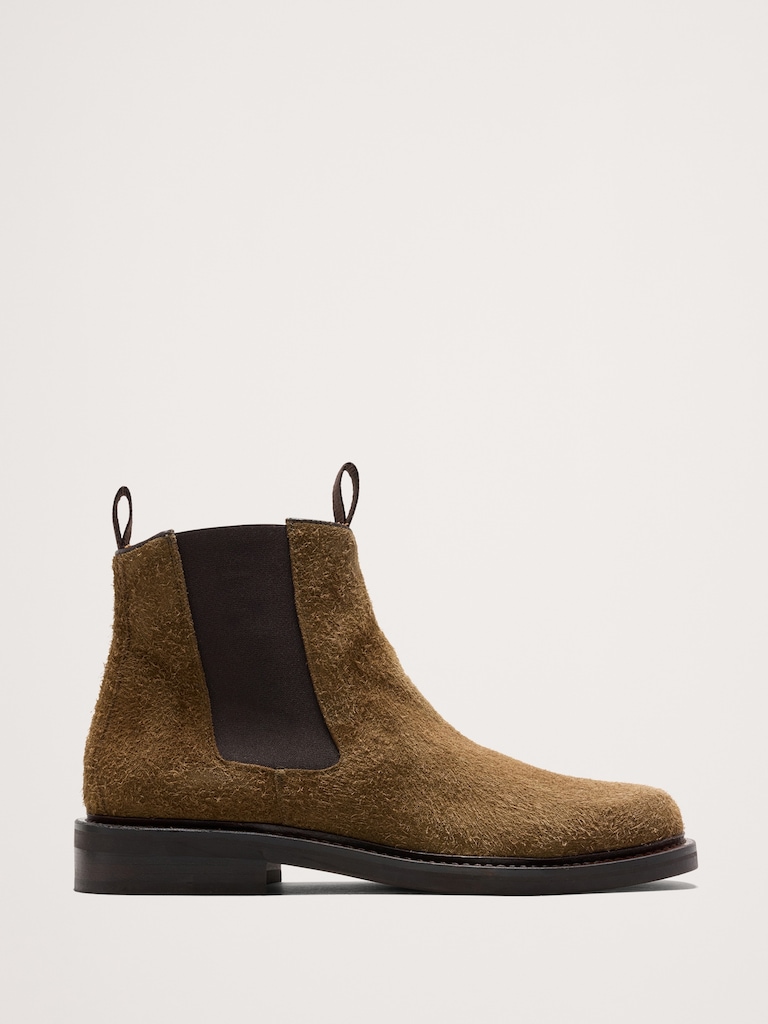 Textured Suede Chelsea Boot