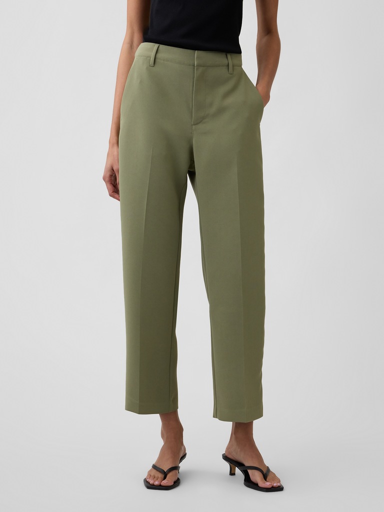 100% Recycled Easy Straight Crop Trousers