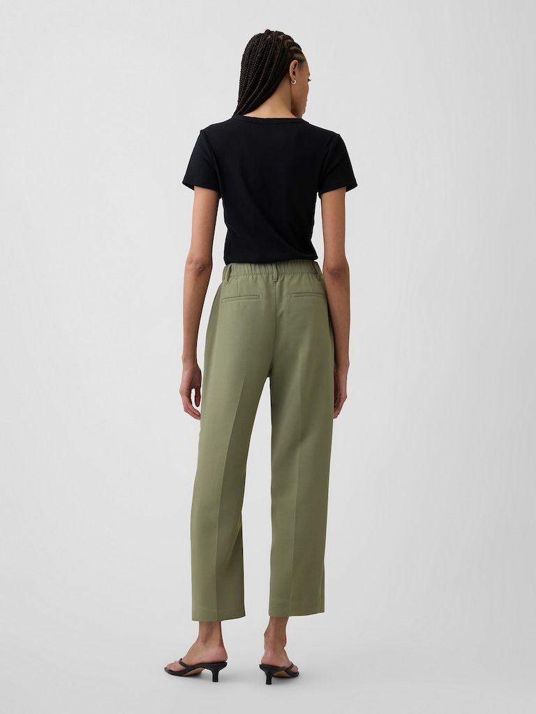 100% Recycled Easy Straight Crop Trousers