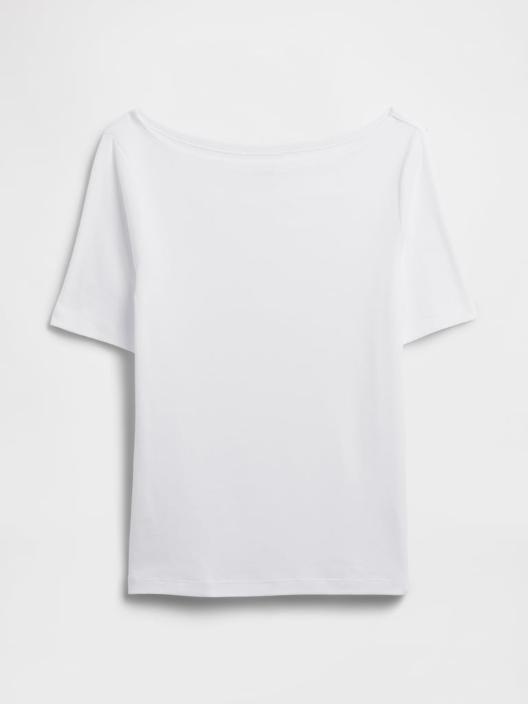 Modern Ribbed Boatneck T-Shirt