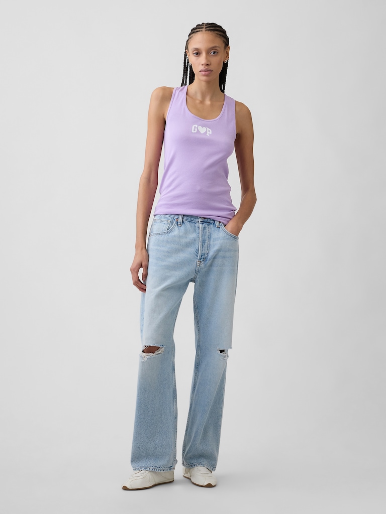 Gap Logo Ribbed Tank Top