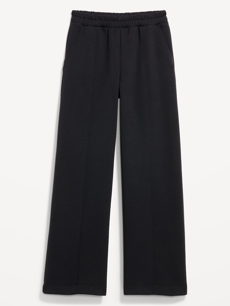 High-Waisted Bounce Fleece Wide-Leg Sweatpants