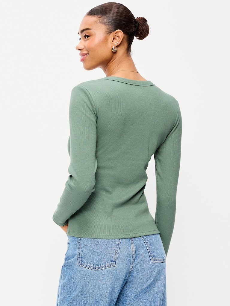 Snug Long-Sleeve Crew-Neck T-Shirt