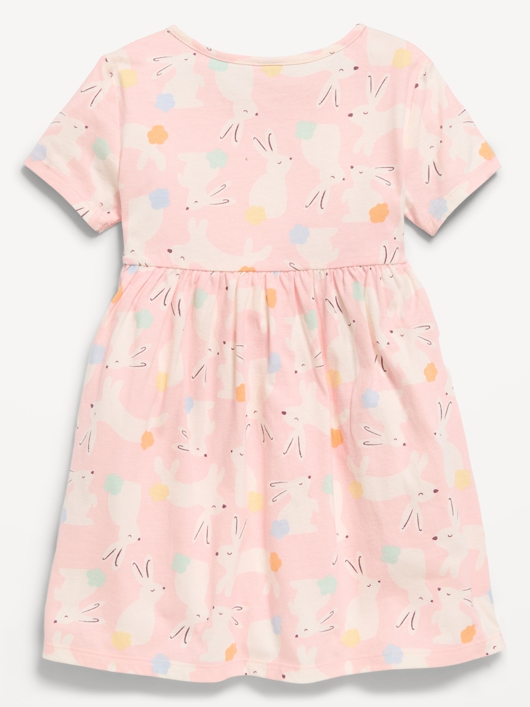 Printed Short-Sleeve Dress for Toddler Girls