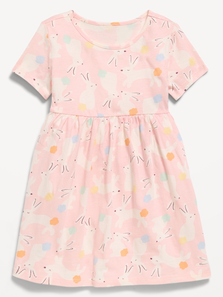 Printed Short-Sleeve Dress for Toddler Girls