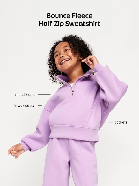 Bounce Fleece Half-Zip Pullover Sweatshirt for Girls