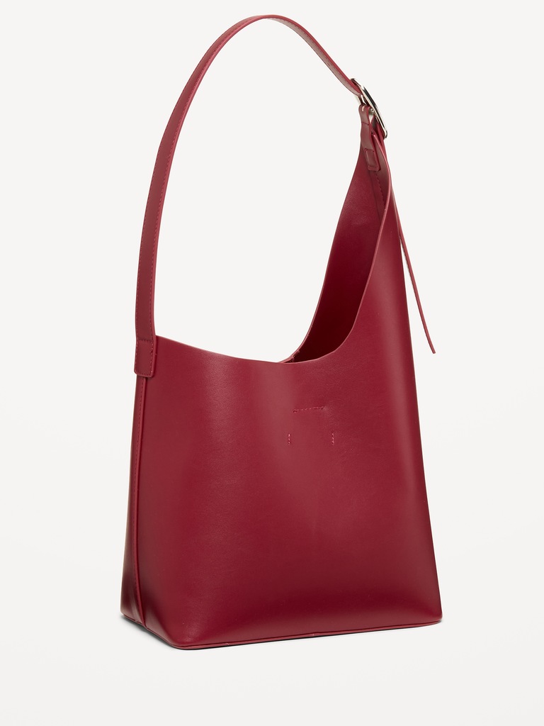 Asymmetrical Structured Tote Bag