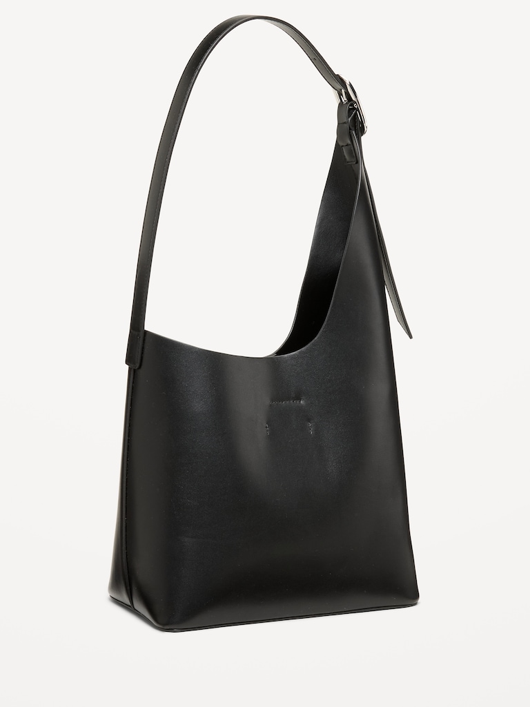 Asymmetrical Structured Tote Bag