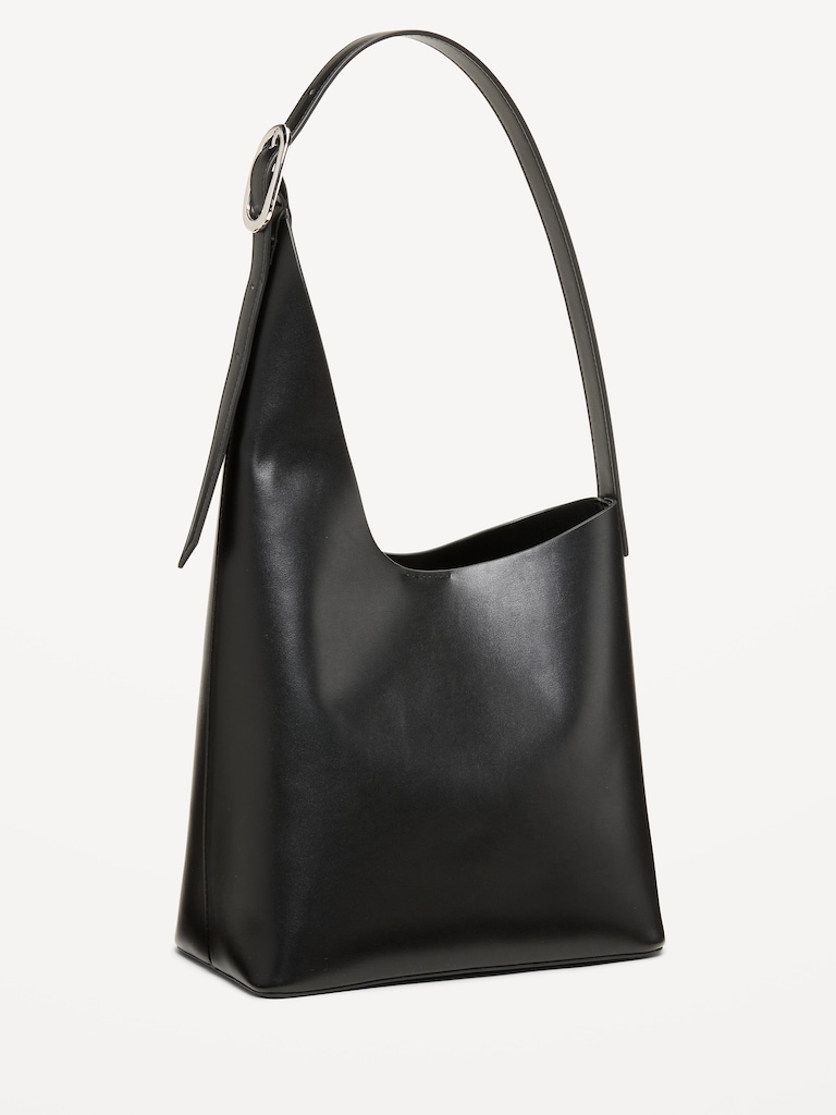 Asymmetrical Structured Tote Bag