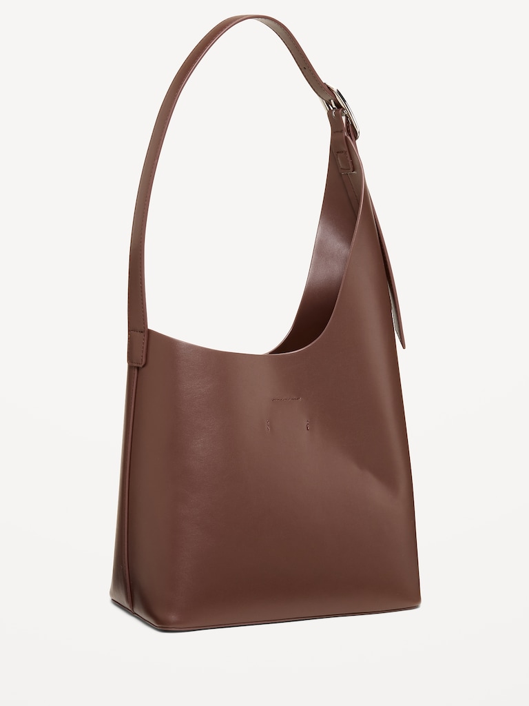 Asymmetrical Structured Tote Bag