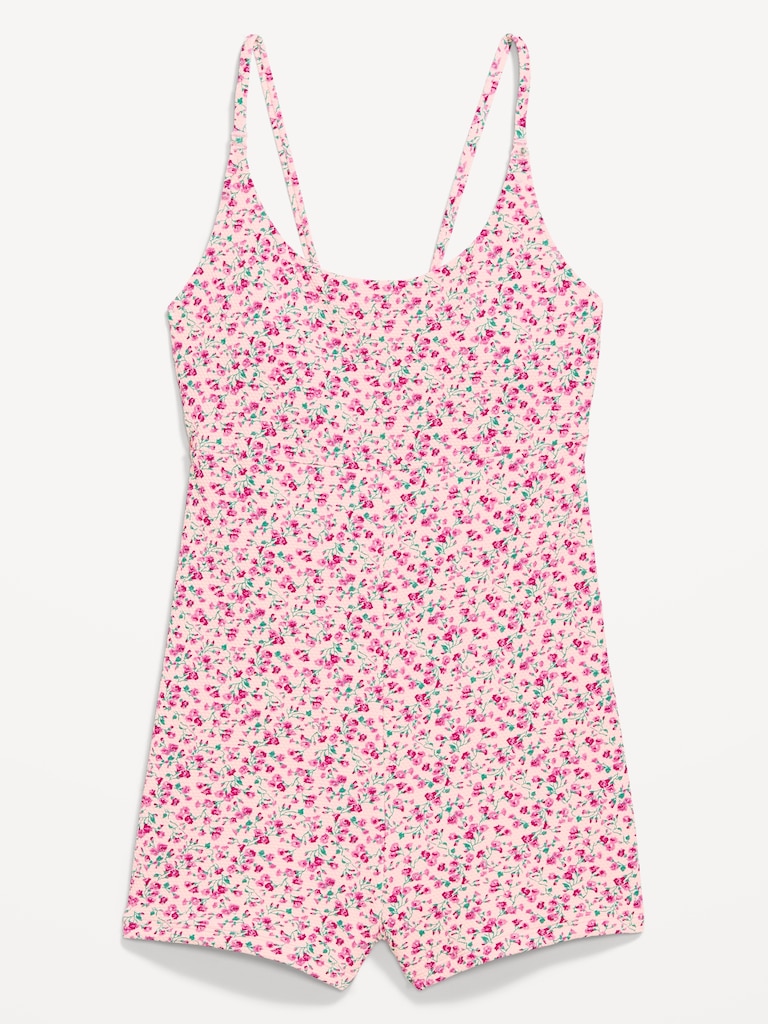 Textured Swim Romper -- 2.5-inch inseam