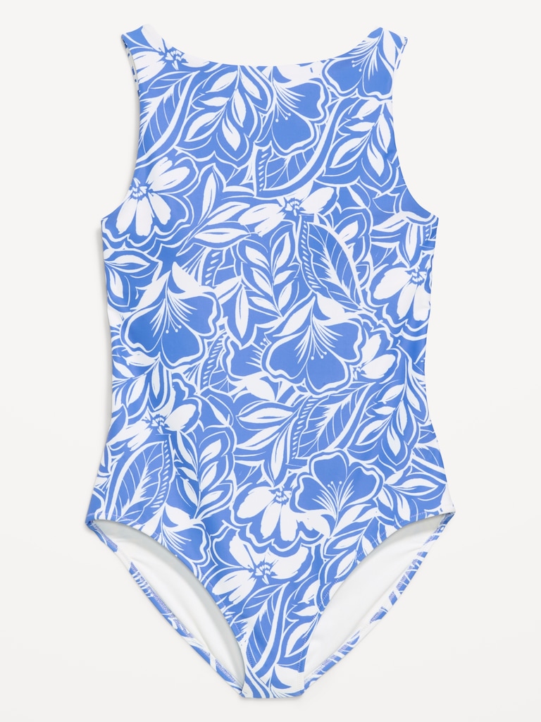 High-Neck One-Piece Swimsuit