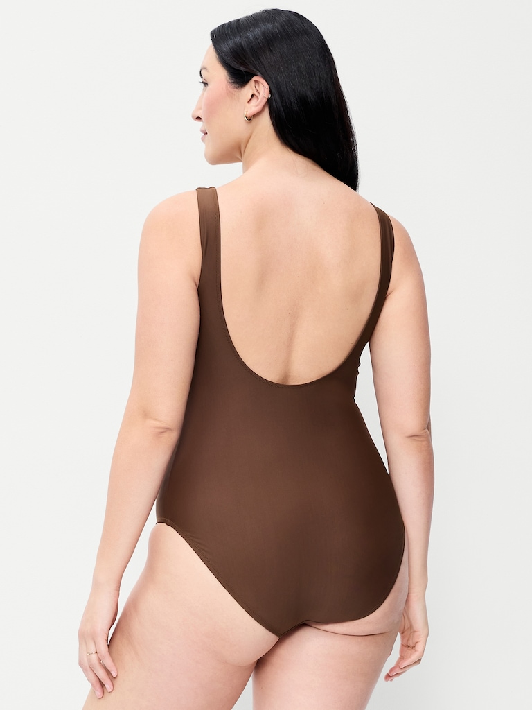 High-Neck One-Piece Swimsuit