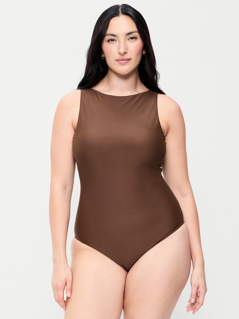 High-Neck One-Piece Swimsuit