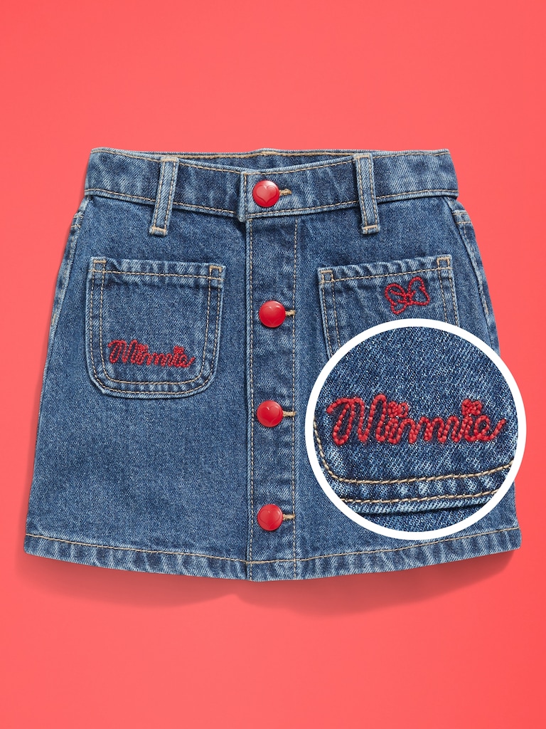 Old Navy x Disney Minnie Mouse Jean Skirt for Toddler Girls