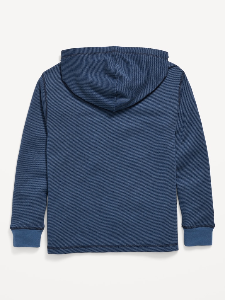 Cozy Hooded Henley Sweater for Boys