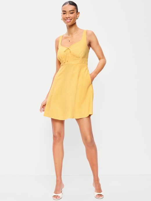 Fit Fit & Flare Linen Mini Dress on clearance at Old Navy — 70% off
