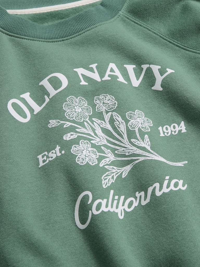 Vintage Crew-Neck Logo-Graphic Sweatshirt