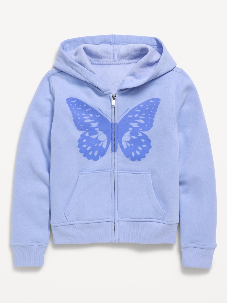 Fitted Long-Sleeve Graphic Hoodie for Girls