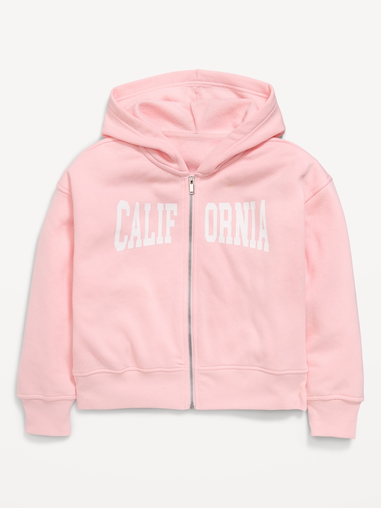 Favorite Fleece Graphic Zip-Front Hoodie for Girls