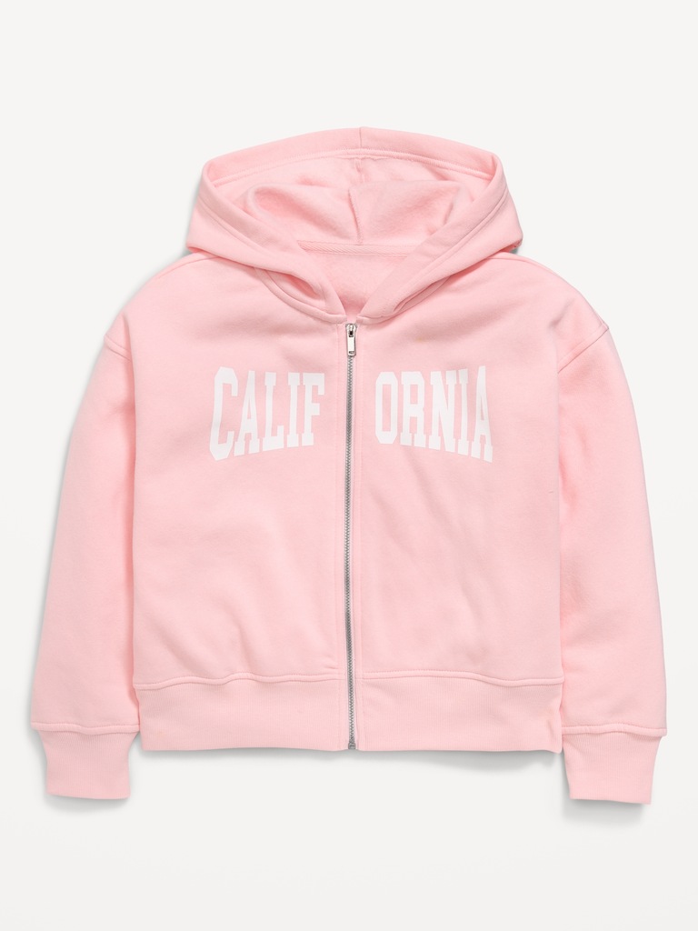 Favorite Fleece Graphic Zip-Front Hoodie for Girls