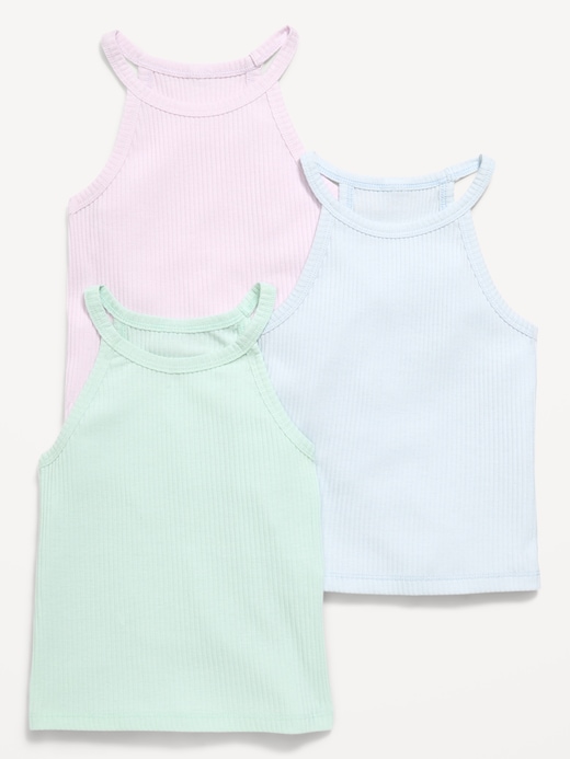 Fitted Fitted Halter Tank Tops 3-Pack for Toddler Girls on clearance at Old Navy — 50% off