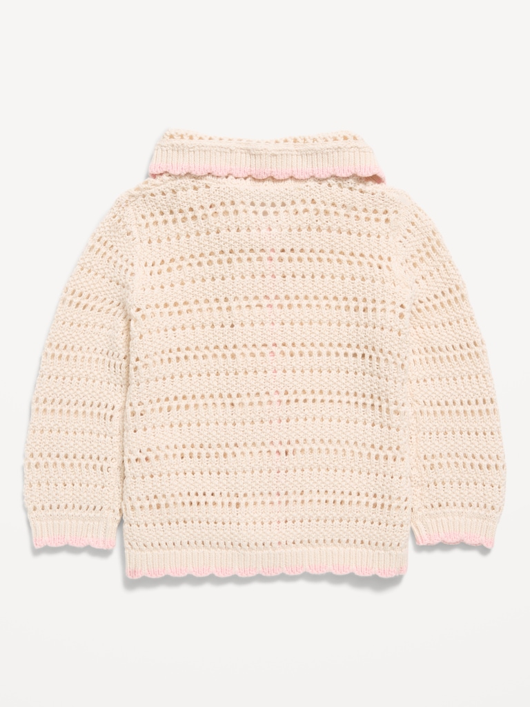 Crochet-Knit Cardigan Sweater for Baby