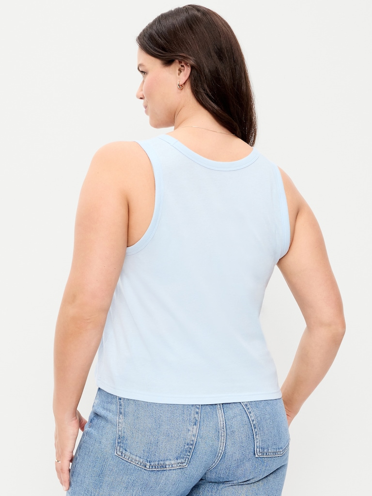 Relaxed Scoop-Neck Tank Top