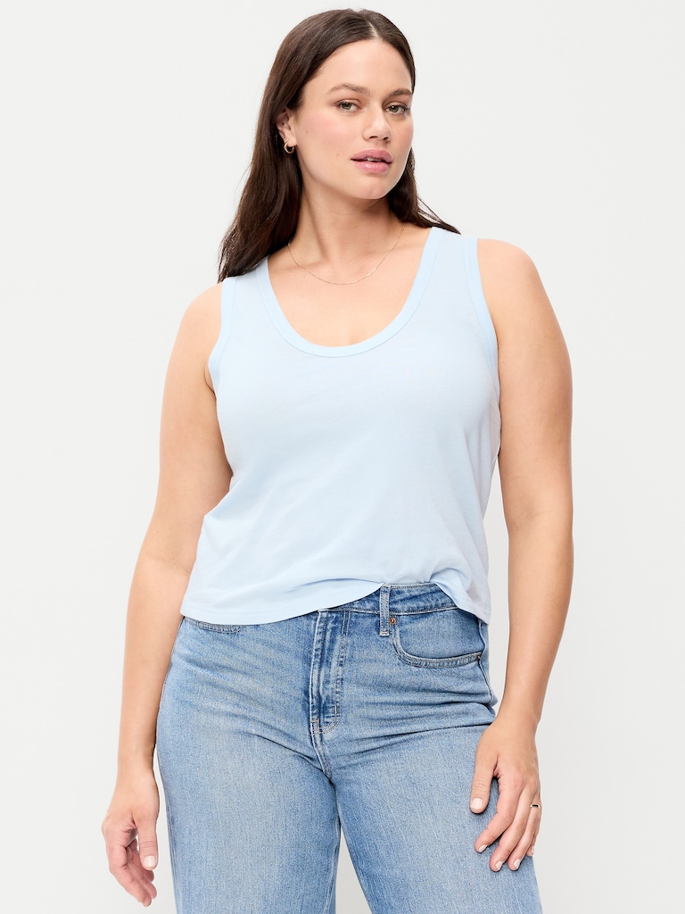 Relaxed Scoop-Neck Tank Top