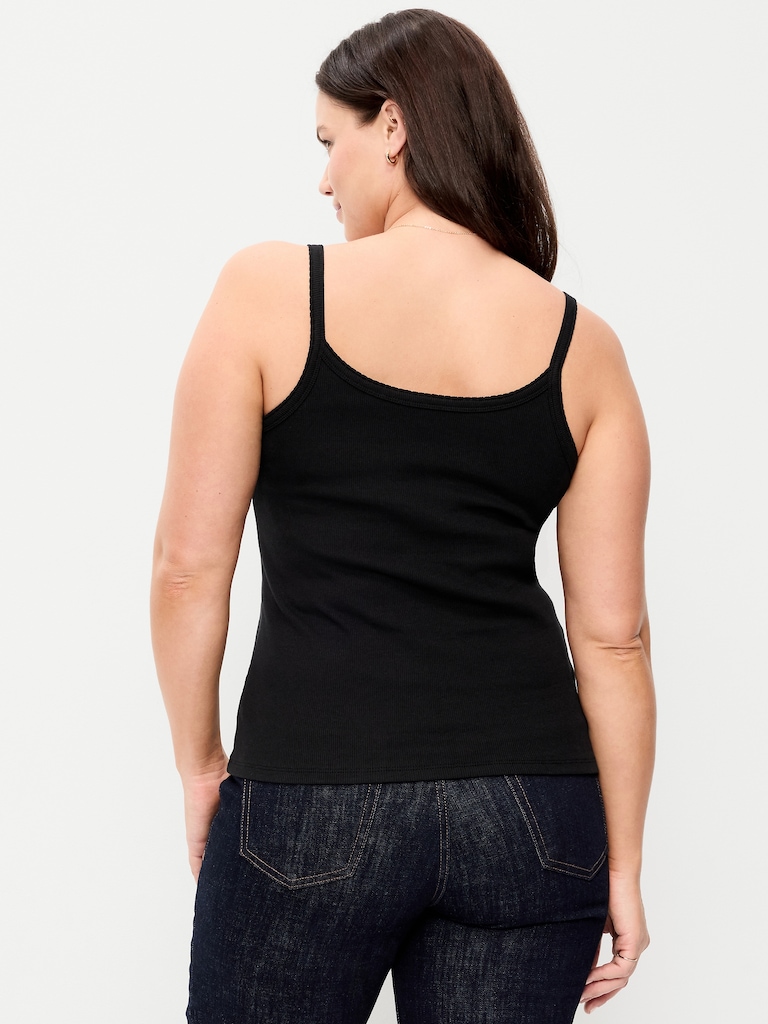 Rib-Knit Cami Tank Top