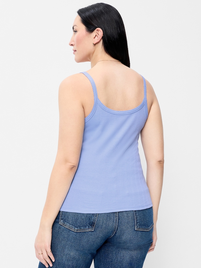 Pointelle Cami Tank Top