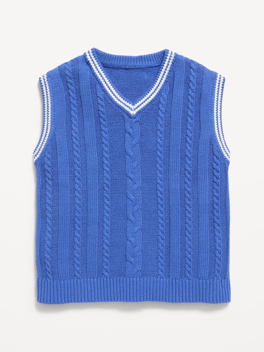 Oversized Oversized Cable-Knit Sweater Vest for Toddler Boys clearance deal