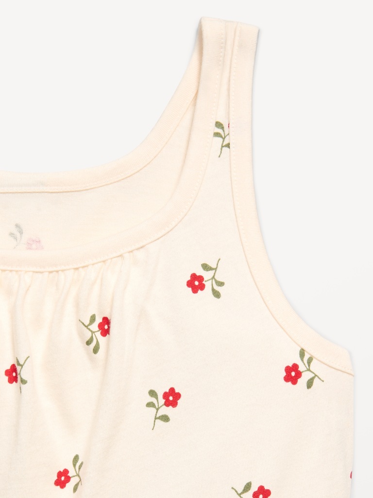 Printed Sleeveless Fit and Flare Dress for Girls