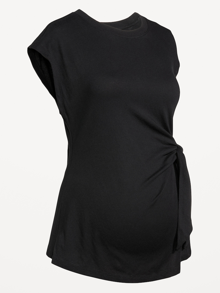 Maternity Side-Tie Jersey Top