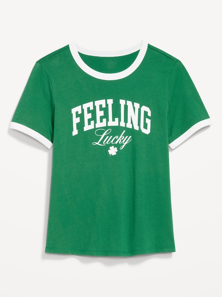 EveryWear Crew-Neck Graphic Ringer T-Shirt