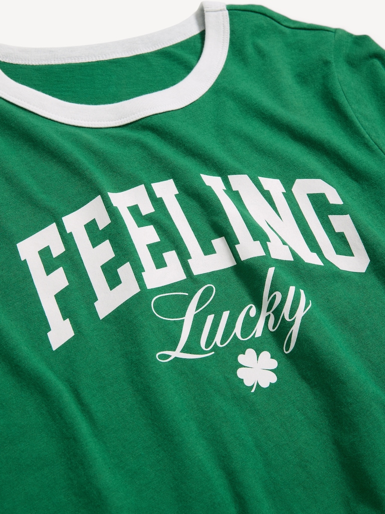 EveryWear Crew-Neck Graphic Ringer T-Shirt