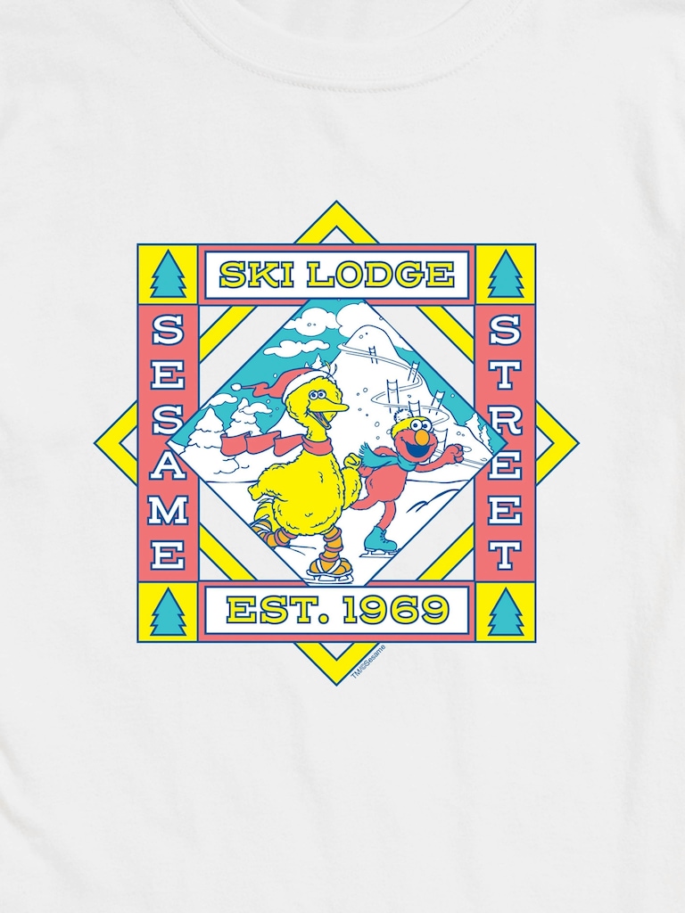 Sesame Street Ski Lodge Short Sleeve Graphic Tee