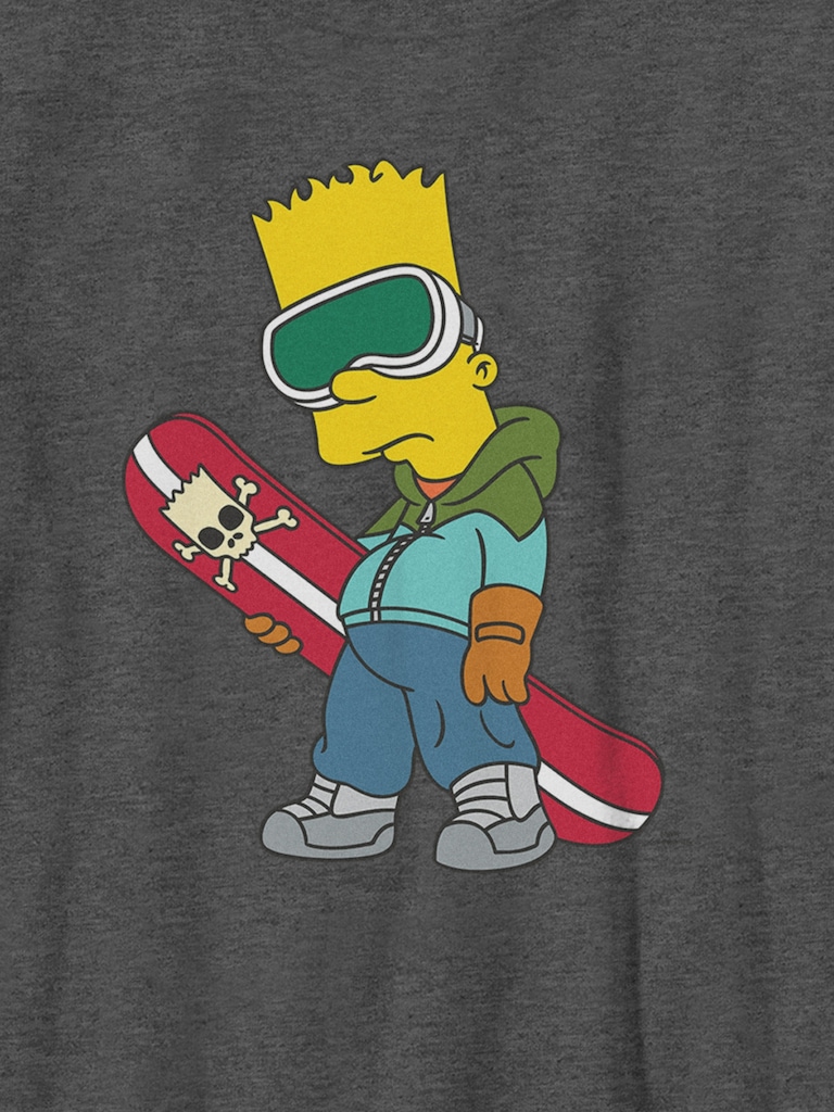 The Simpsons Snowboarder Bart Graphic T-Shirt for Kids