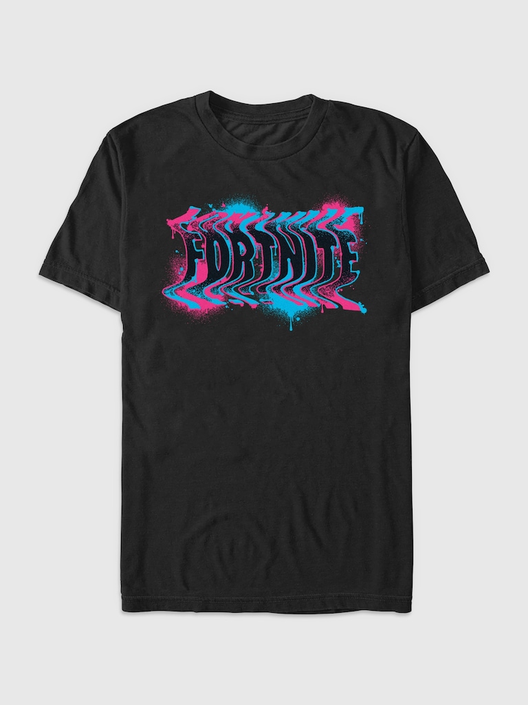 Fortnite Logo Play Stretched Graphic T-Shirt