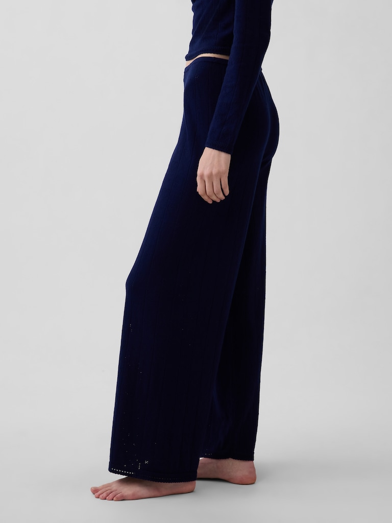 Lightweight CashSoft Pointelle Heart PJ Pants