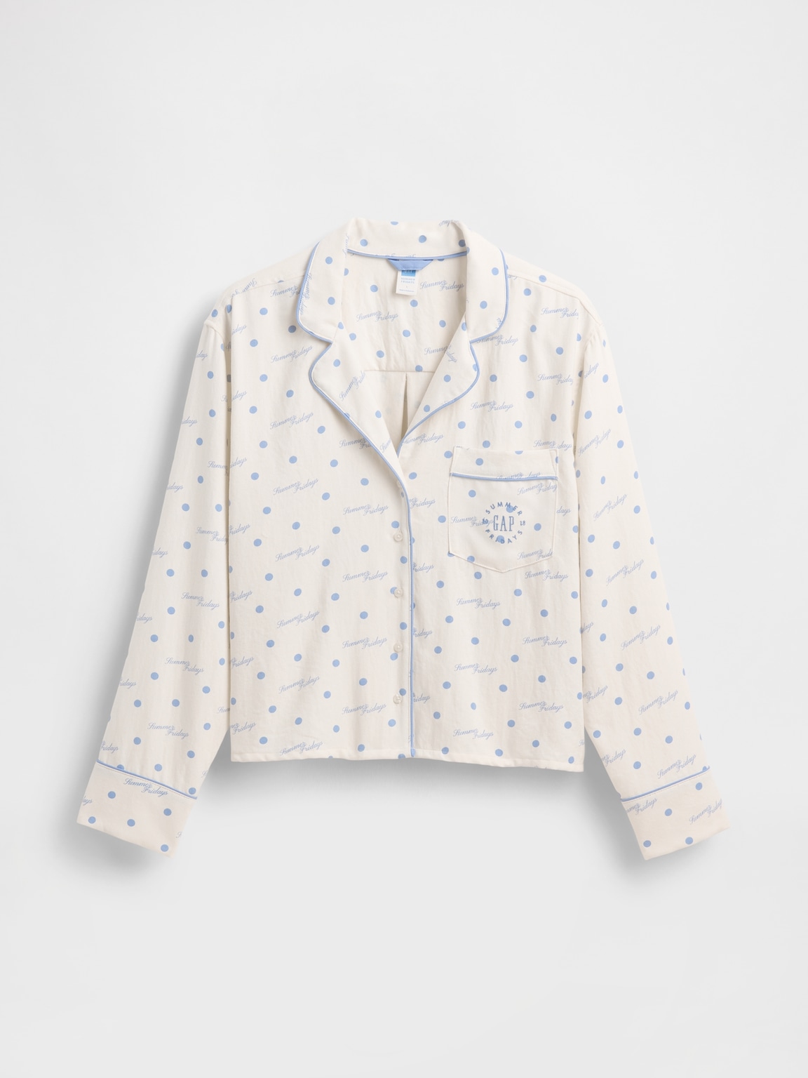 Gap × Summer Fridays Relaxed Flannel Dotted PJ Shirt