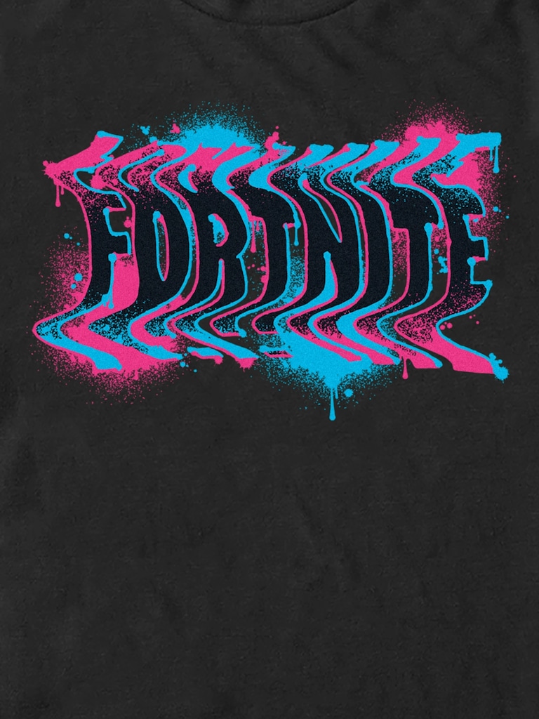Fortnite Logo Play Stretched Graphic T-Shirt