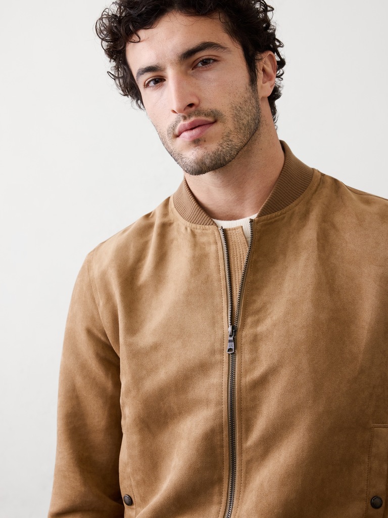 Vegan Suede Bomber
