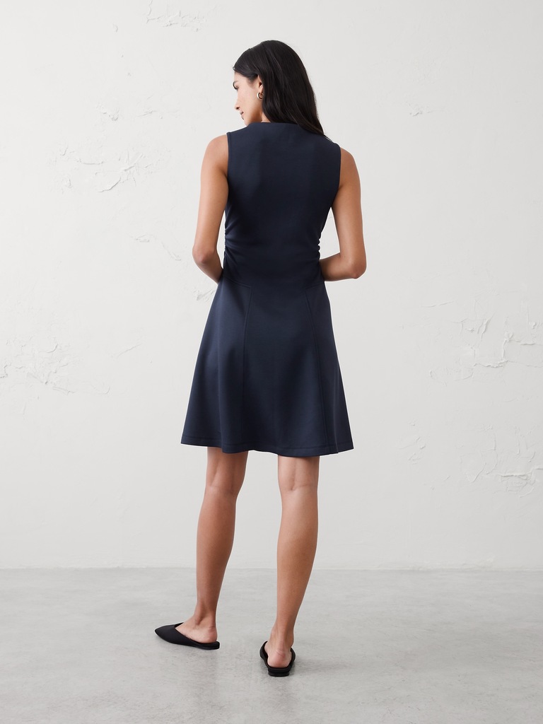 Soft Touch Shirred-Waist Knee-Length Dress