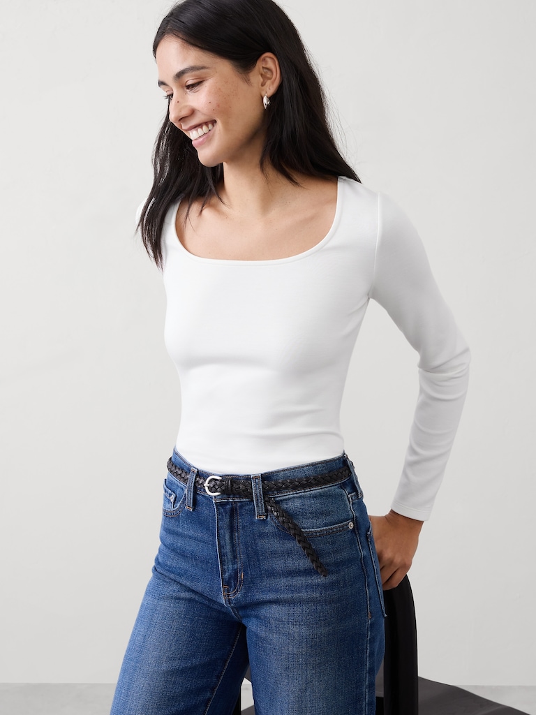Soft Touch Square-Neck Top