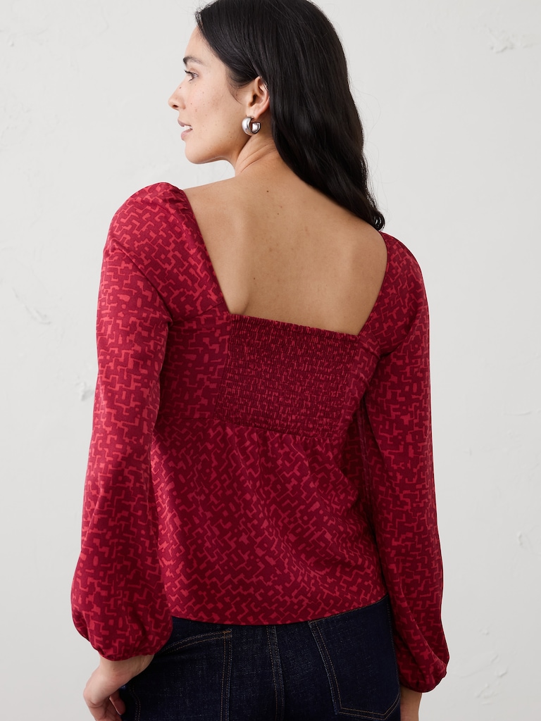 Shirred Bodice Top