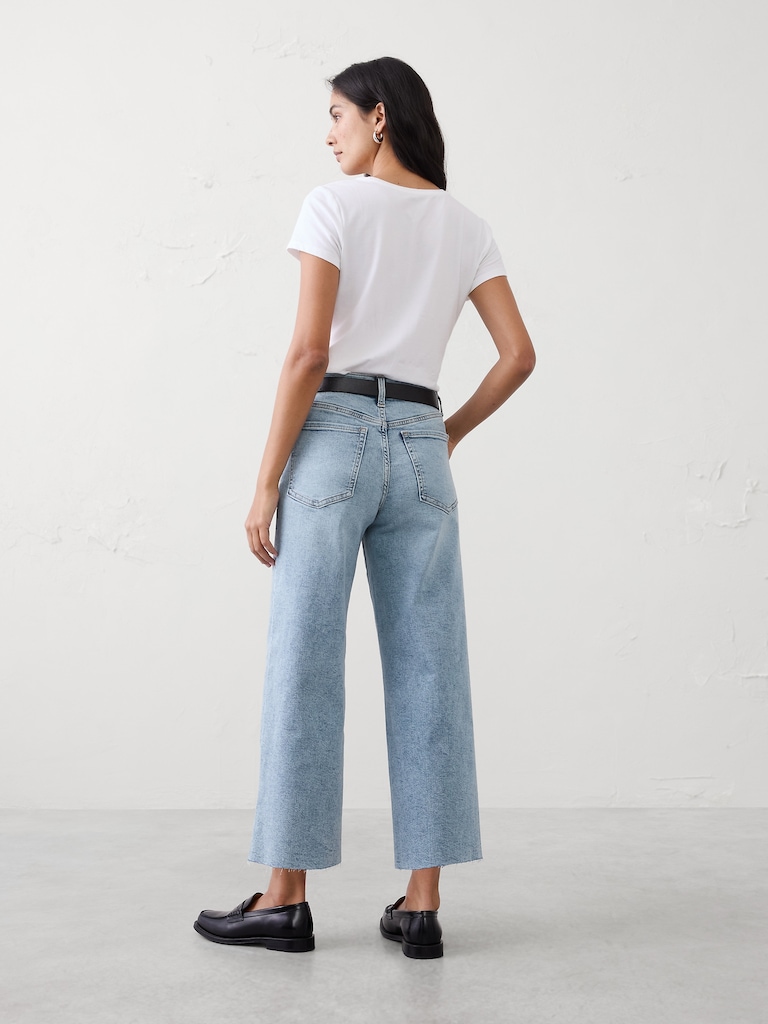 High-Rise Wide-Leg Cropped Jean
