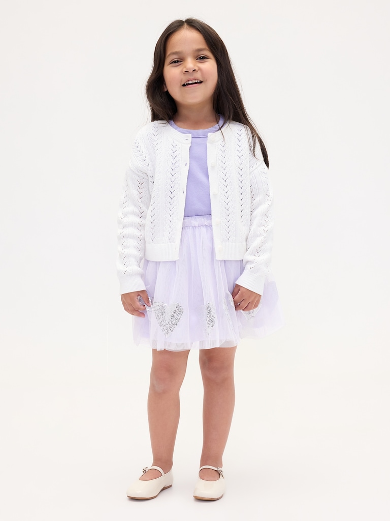 Baby & Toddler Tulle & Sequin Heart Skirt
